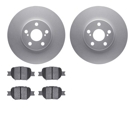 DYNAMIC FRICTION CO 4302-76031, Geospec Rotors with 3000 Series Ceramic Brake Pads, Silver 4302-76031